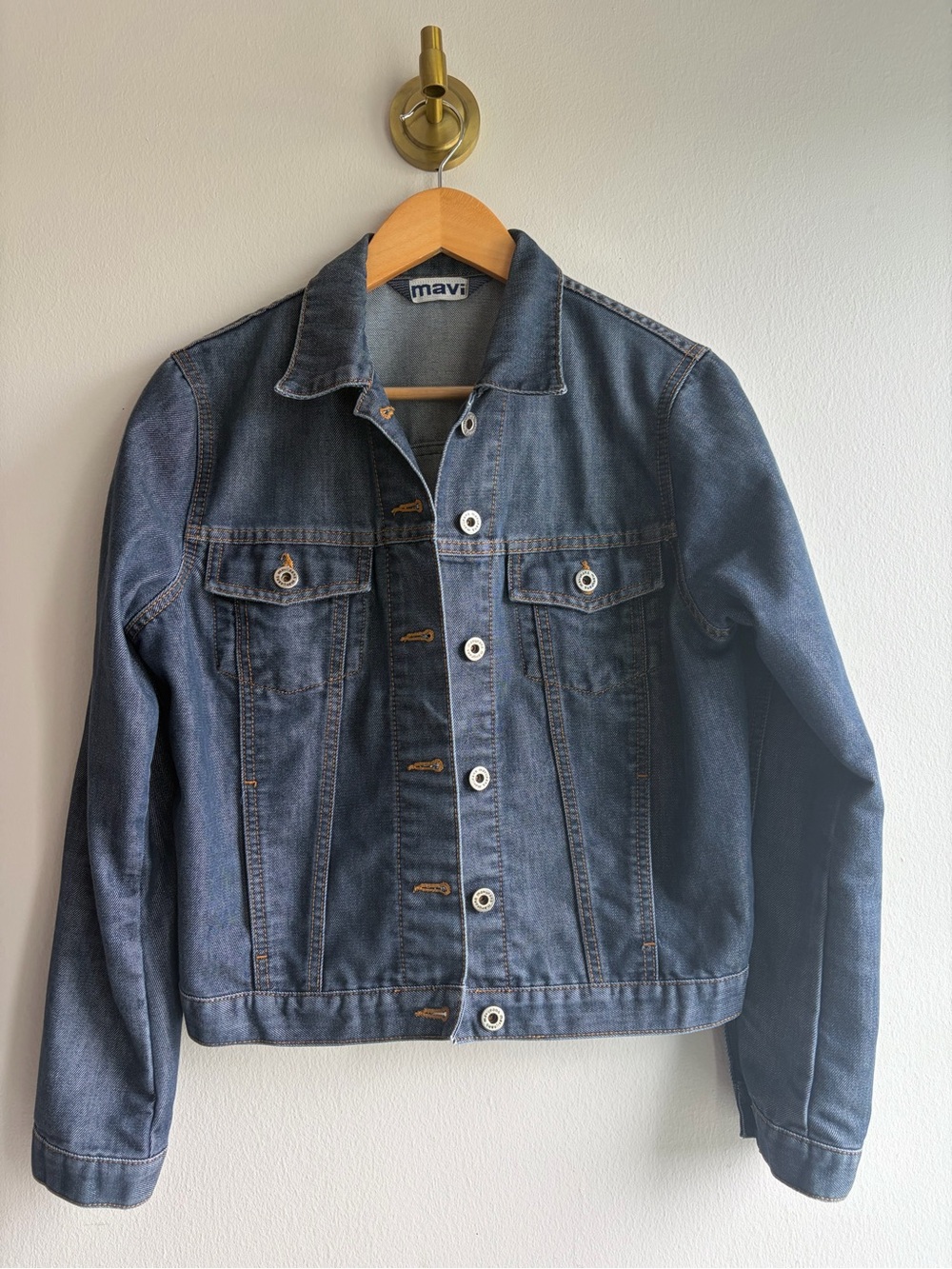 Mavi Indigo Blue Denim Jacket with Button Front